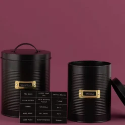 Typhoon 2-Piece Round Storage Canisters - Otto Black
