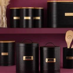 Typhoon 2-Piece Round Storage Canisters - Otto Black