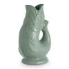 Wade Fish Earthenware 0.6 Litre Gluggle Jug - Sage