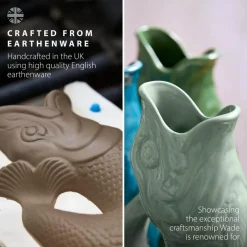 Wade Fish Earthenware 0.6 Litre Gluggle Jug - Sage