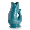 Wade Fish Earthenware 1.2 Litre Gluggle Jug - Agave