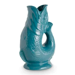 Wade Fish Earthenware 1.2 Litre Gluggle Jug - Agave