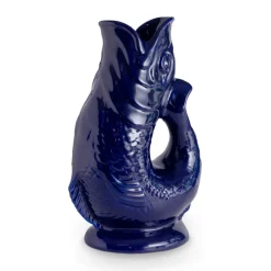 Wade Fish Earthenware 0.6 Litre Gluggle Jug - Cobalt