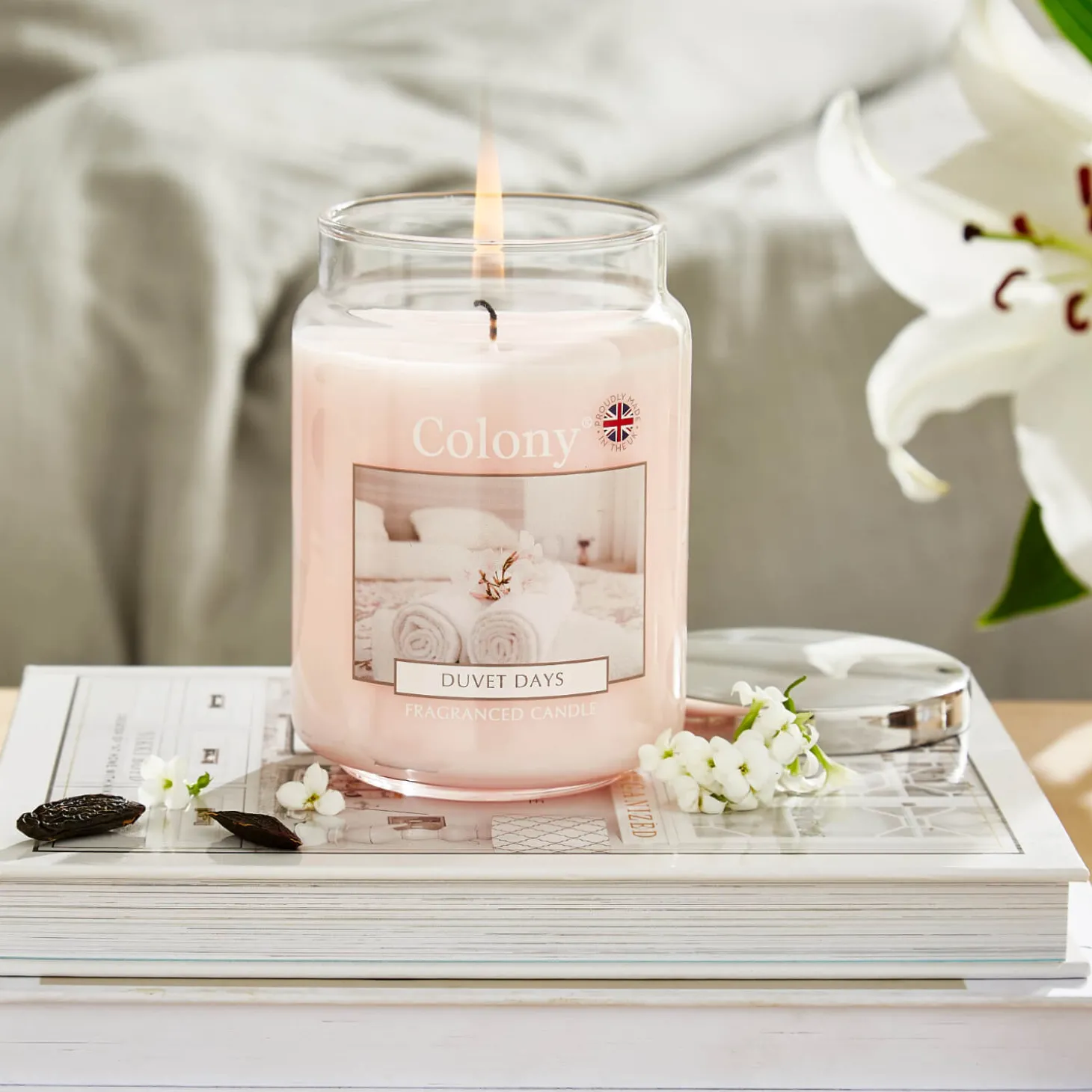 Wax Lyrical Colony Large Scented Candle Jar - Duvet Days