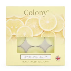 Wax Lyrical Colony Pack of 9 Scented Tealights - Sparkling Lemon