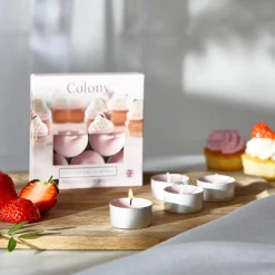 Wax Lyrical Colony Pack of 9 Scented  Tealights - Strawberry Surprise