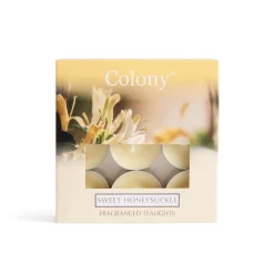 Wax Lyrical Colony Pack of 9 Scented Tealights - Sweet Honeysuckle