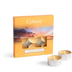 Wax Lyrical Colony Pack of 9 Scented Tealights - Golden Hour