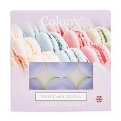 Wax Lyrical Colony Pack of 9 Scented Tealights - Sweet Macarons