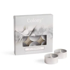 Wax Lyrical Colony Pack of 9 Scented Tealights - Spa Moments