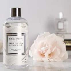 Wax Lyrical Fired Earth Reed Diffuser 200ml Refill - Darjeeling & Damask Rose