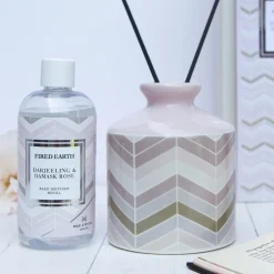 Wax Lyrical Fired Earth Reed Diffuser 200ml Refill - Darjeeling & Damask Rose