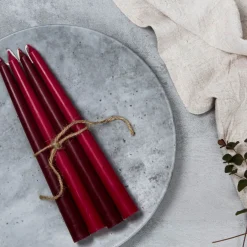 Wax Lyrical Unfragranced 25cm Tapered Dinner Candle - Mulberry