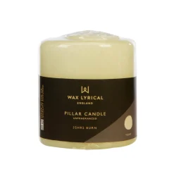 Wax Lyrical Unfragranced Ivory Pillar Candle - 7cm x 8cm