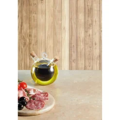 World of Flavours 2-in-1 Round Oil & Vinegar Bottle