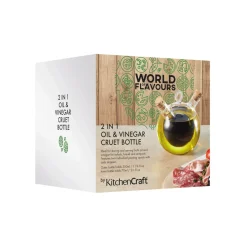 World of Flavours 2-in-1 Round Oil & Vinegar Bottle