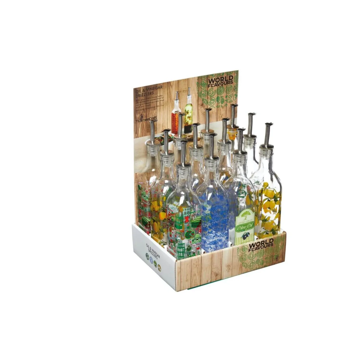 World of Flavours 550ml Oil & Vinegar Pourers