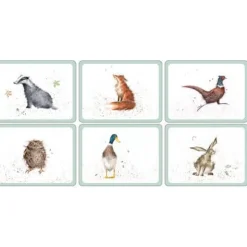 Wrendale Designs 6 Piece Placemat Set - Animals