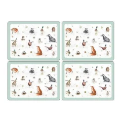 Wrendale Designs 4 Piece Placemats - Animals