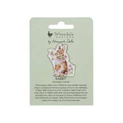 Wrendale Designs by Hannah Dale Pin Badge - Head Over Heels - Rabbit