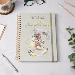 Wrendale Designs by Hannah Dale A4 Notebook - Bon Appetit - Blue Tits
