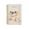 Wrendale Designs by Hannah Dale A5 Spiral Notebook - Sleeping on the Job - Border Collie & Rabbit