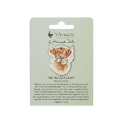 Wrendale Designs by Hannah Dale Pin Badge - Daisy Coo - Highland Cow