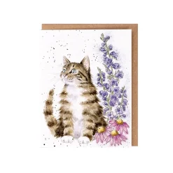 Wrendale Designs by Hannah Dale Seed Card - Whiskers & Wild Flowers