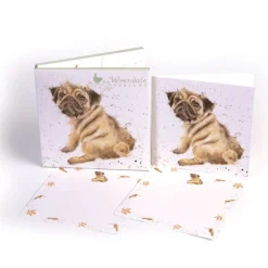 Wrendale Designs by Hannah Dale Notecard Pack - Pug Love