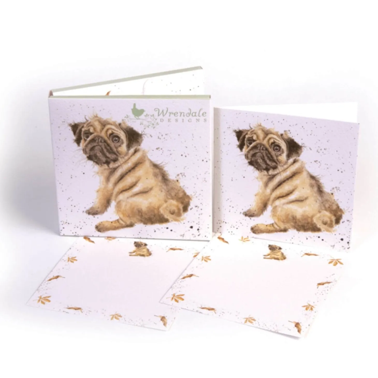 Wrendale Designs by Hannah Dale Notecard Pack - Pug Love