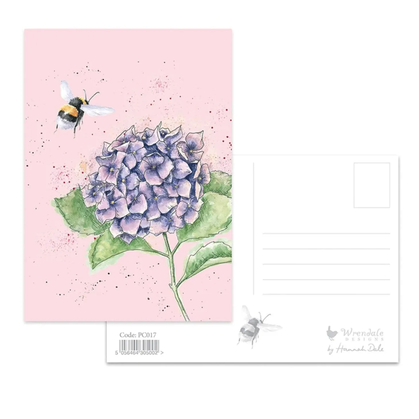 Wrendale Designs by Hannah Dale Postcard - Hydrangea
