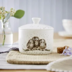 Wrendale Designs by Hannah Dale Bone China Small Lidded Storage Jar - Owlets