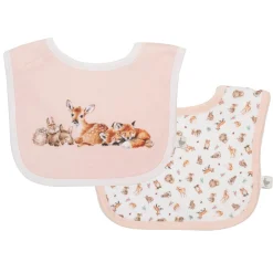Wrendale Designs by Hannah Dale Little Wren 100% Cotton Bib Gift Set - Little Forest