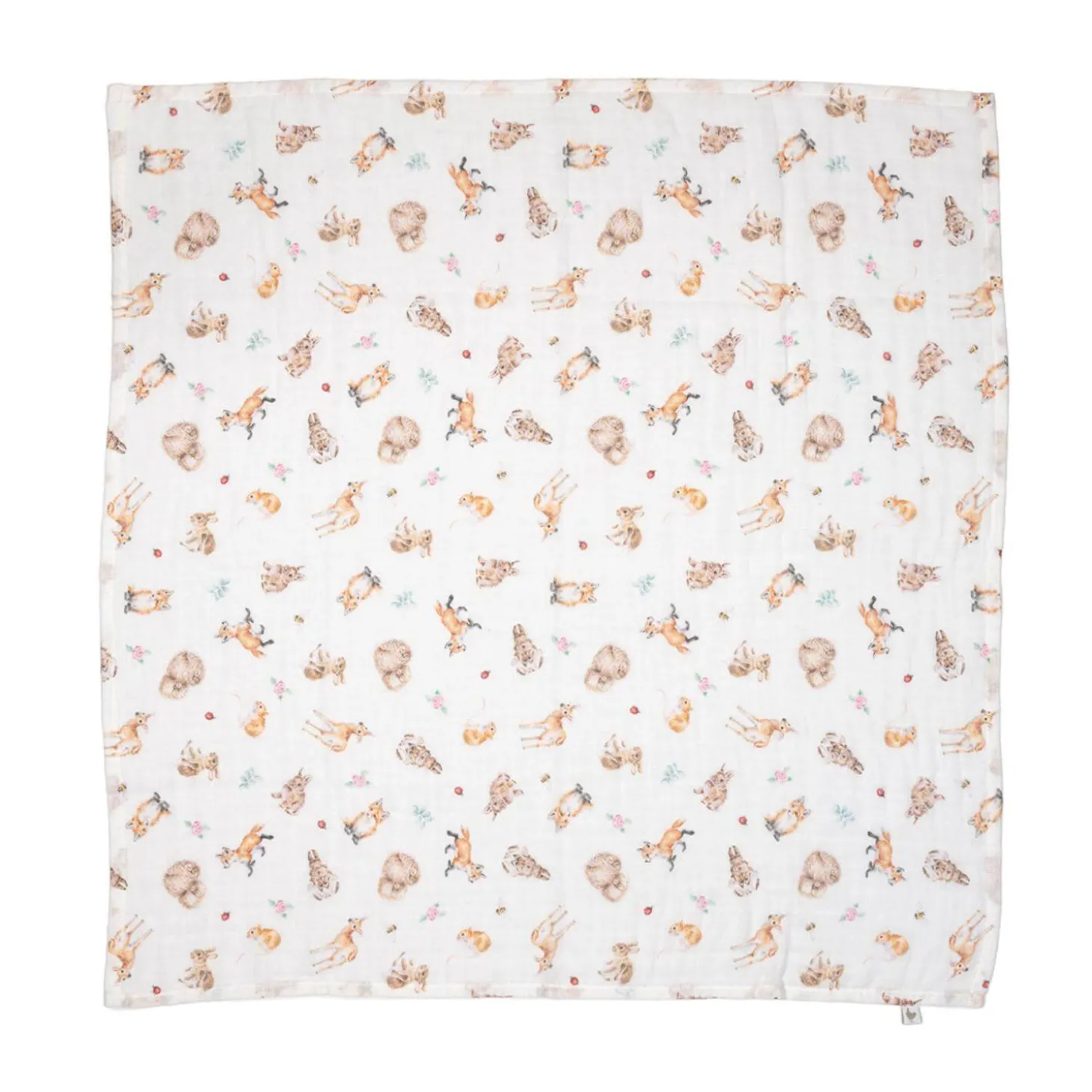 Wrendale Designs by Hannah Dale Little Wren 100% Cotton Muslin Gift Set - Little Forest