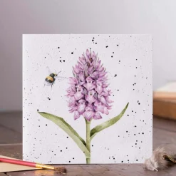 Wrendale Designs by Hannah Dale Card - Marsh Orchid - Bee