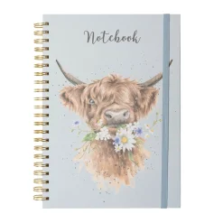 Wrendale Designs by Hannah Dale A4 Notebook - Daisy Coo - Highland Cow