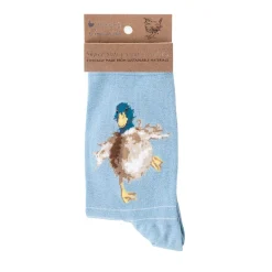 Wrendale Designs by Hannah Dale Ladies Blue Socks - A Waddle & A Quack