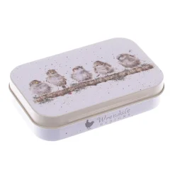 Wrendale Designs by Hannah Dale Mini Tin - Chirpy Chaps Sparrow