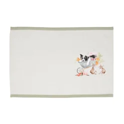 Wrendale Designs by Hannah Dale 100% Cotton Fabric Set of 4 Placemats - Garden Friends