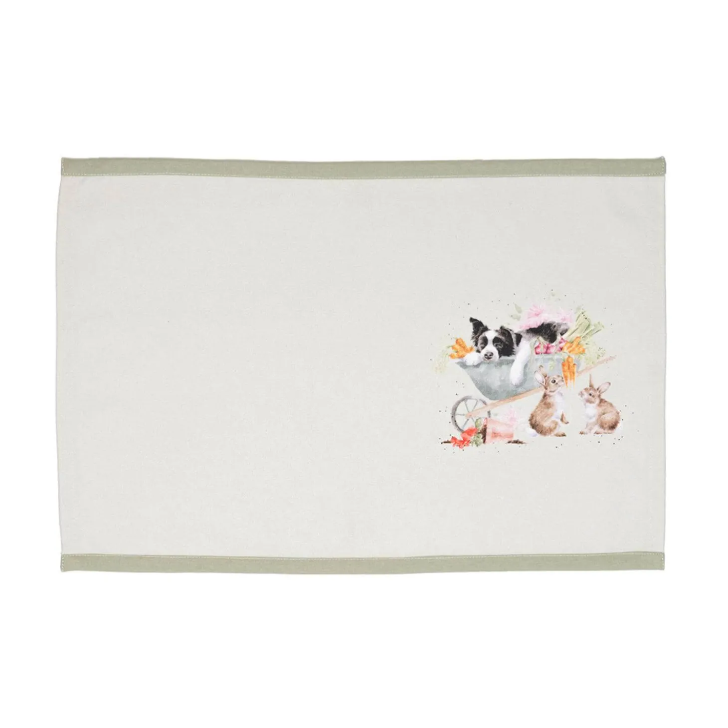 Wrendale Designs by Hannah Dale 100% Cotton Fabric Set of 4 Placemats - Garden Friends