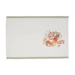 Wrendale Designs by Hannah Dale 100% Cotton Fabric Set of 4 Placemats - Garden Friends