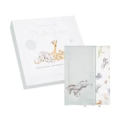 Wrendale Designs by Hannah Dale Little Wren 100% Cotton Muslin Gift Set - Little Savannah