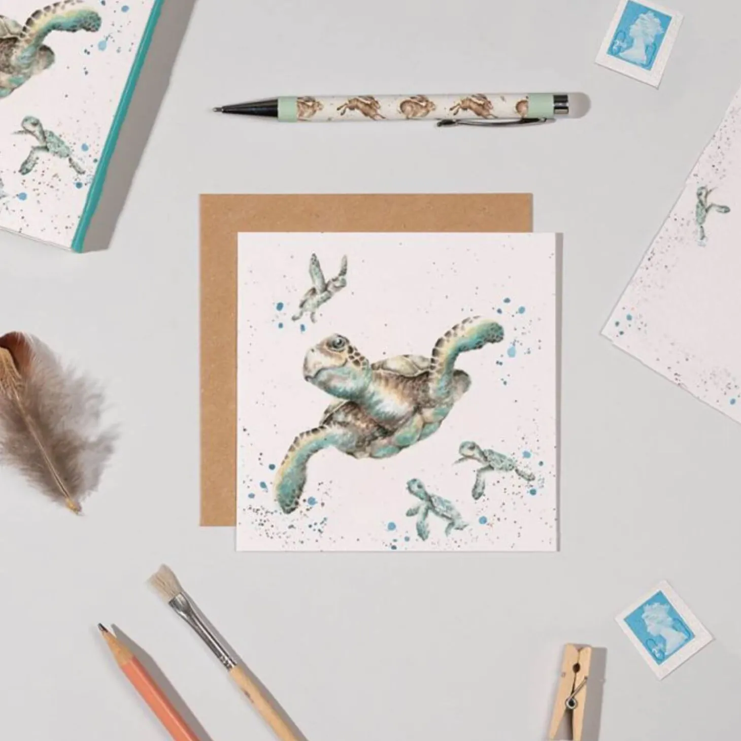 Wrendale Designs by Hannah Dale Notecard Pack - Swimming School