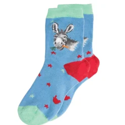 Wrendale Designs By Hannah Dale Childrens 9 to 12 Bamboo Socks - Gentle Jack