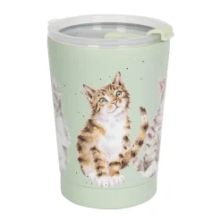 Wrendale Designs by Hannah Dale 320ml Thermal Travel Cup - Feline Friends