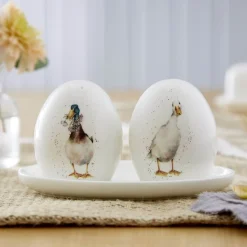 Wrendale Designs by Hannah Dale Duck Salt & Pepper Pots with Tray - Not A Daisy Goes By