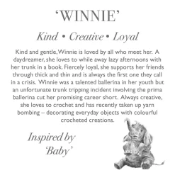 Wrendale Designs by Hannah Dale Medium Plush Toy - Winnie the Elephant