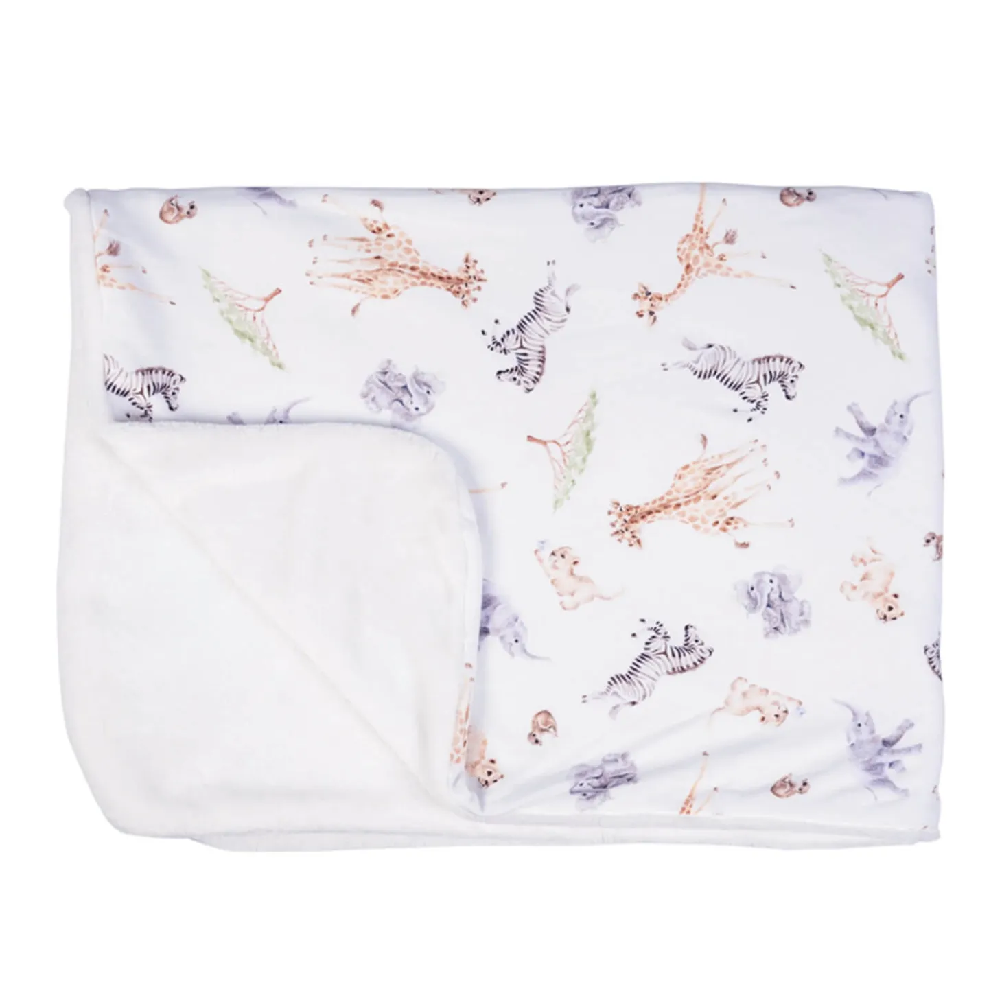 Wrendale Designs by Hannah Dale Little Wren Baby Blanket - Little Savannah - African Animals