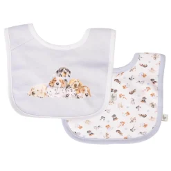 Wrendale Designs by Hannah Dale Little Wren 100% Cotton Bib Gift Set - Little Paws