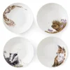 Wrendale Designs by Hannah Dale 4-Piece Coupe Pasta Bowl Set - Woodland Animals